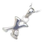 Yahoo! Yahoo!ショッピング(ヤフー ショッピング)ネックレス レディース 天然石 イニシャル X イニシャル 4月誕生石 ダイヤモンド ペンダント ネックレス CanCam掲載 オーダー