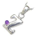 Yahoo! Yahoo!ショッピング(ヤフー ショッピング)ネックレス レディース 天然石 イニシャル Z イニシャル 2月誕生石 アメジストペンダント ネックレス CanCam掲載 オーダー