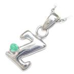 Yahoo! Yahoo!ショッピング(ヤフー ショッピング)ネックレス レディース 天然石 イニシャル Z イニシャル 5月誕生石エメラルドペンダント ネックレス CanCam掲載 オーダー