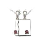 Yahoo! Yahoo!ショッピング(ヤフー ショッピング)ペアネックレス 1月誕生石 シルバー ガーネットペアペンダント ネックレス オーダー