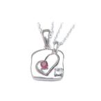 Yahoo! Yahoo!ショッピング(ヤフー ショッピング)ペアネックレス 1月 3月誕生石シルバー ガーネット アクアマリンペアペンダント ネックレス オーダー