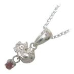 Yahoo! Yahoo!ショッピング(ヤフー ショッピング)猫 1月誕生石 シルバー ガーネットペンダント ネックレス オーダー