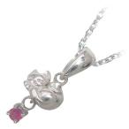 Yahoo! Yahoo!ショッピング(ヤフー ショッピング)猫 7月誕生石シルバー ルビーペンダント ネックレス オーダー