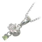 Yahoo! Yahoo!ショッピング(ヤフー ショッピング)猫 8月誕生石シルバー ペリドットペンダント ネックレス オーダー