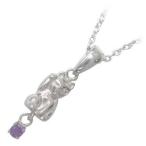 Yahoo! Yahoo!ショッピング(ヤフー ショッピング)猫 2月誕生石シルバー アメジストペンダント ネックレス オーダー