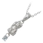 Yahoo! Yahoo!ショッピング(ヤフー ショッピング)猫 3月誕生石シルバー アクアマリンペンダント ネックレス オーダー