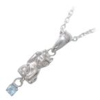 Yahoo! Yahoo!ショッピング(ヤフー ショッピング)猫 11月誕生石 シルバー ブルートパーズペンダント ネックレス オーダー