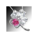 Yahoo! Yahoo!ショッピング(ヤフー ショッピング)7月誕生石K10ホワイトゴールドルビーペンダント ネックレス クローバー 安い オーダー