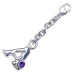 Yahoo! Yahoo!ショッピング(ヤフー ショッピング)A イニシャル 2月誕生石 アメジストチャームトップ ホルダーCanCam掲載 オーダー