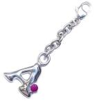 Yahoo! Yahoo!ショッピング(ヤフー ショッピング)A イニシャル 7月誕生石ルビーチャームトップ ホルダーCanCam掲載 オーダー