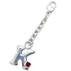 Yahoo! Yahoo!ショッピング(ヤフー ショッピング)K イニシャル 1月誕生石ガーネットチャームトップ ホルダーCanCam掲載 オーダー