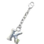 Yahoo! Yahoo!ショッピング(ヤフー ショッピング)K イニシャル 8月誕生石ペリドットチャームトップ ホルダーCanCam掲載 オーダー