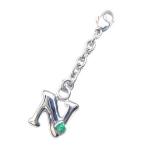 Yahoo! Yahoo!ショッピング(ヤフー ショッピング)N イニシャル 5月誕生石エメラルドチャームトップ ホルダーCanCam掲載 オーダー