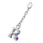 Yahoo! Yahoo!ショッピング(ヤフー ショッピング)R イニシャル 2月誕生石 アメジストチャームトップ ホルダーCanCam掲載 オーダー