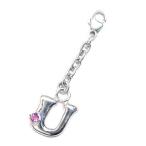 Yahoo! Yahoo!ショッピング(ヤフー ショッピング)U イニシャル 10月誕生石ピンクトルマリンチャームトップ ホルダーCanCam掲載 オーダー