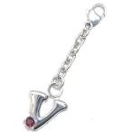 Yahoo! Yahoo!ショッピング(ヤフー ショッピング)V イニシャル 1月誕生石ガーネットチャームトップ ホルダーCanCam掲載 オーダー