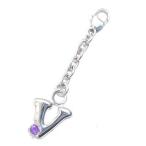 Yahoo! Yahoo!ショッピング(ヤフー ショッピング)V イニシャル 2月誕生石 アメジストチャームトップ ホルダーCanCam掲載 オーダー