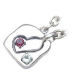 Yahoo! Yahoo!ショッピング(ヤフー ショッピング)1月 3月誕生石シルバー ガーネット アクアマリンペアチャーム オーダー