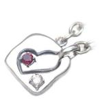 Yahoo! Yahoo!ショッピング(ヤフー ショッピング)1月 4月誕生石シルバー ガーネット ダイヤモンドペアチャーム オーダー