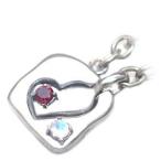 Yahoo! Yahoo!ショッピング(ヤフー ショッピング)1月 6月誕生石シルバー ガーネット ムーンストーンペアチャーム オーダー