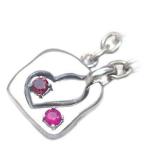 Yahoo! Yahoo!ショッピング(ヤフー ショッピング)1月 7月誕生石シルバー ガーネット ルビーペアチャーム オーダー