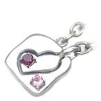 Yahoo! Yahoo!ショッピング(ヤフー ショッピング)1月 10月誕生石シルバー ガーネット ピンクトルマリンペアチャーム オーダー