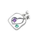 Yahoo! Yahoo!ショッピング(ヤフー ショッピング)2月 5月誕生石シルバー アメジスト エメラルドペアチャーム オーダー