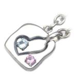 Yahoo! Yahoo!ショッピング(ヤフー ショッピング)3月 10月誕生石シルバー アクアマリン ピンクトルマリンペアチャーム オーダー