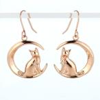 猫 ねこ ネコ CAT ピアス ダイヤモンド ピンクゴールド レディース アクセサリー 安い オーダー