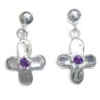 Yahoo! Yahoo!ショッピング(ヤフー ショッピング)ピアス 2月誕生石 アメジストピアス 花 レディース アクセサリー オーダー