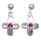 Yahoo! Yahoo!ショッピング(ヤフー ショッピング)ピアス ルビー 7月誕生石 ルビー ピアス 花 レディース アクセサリー オーダー