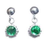 Yahoo! Yahoo!ショッピング(ヤフー ショッピング)ピアス エメラルド 5月誕生石 エメラルドピアス レディース アクセサリー 一粒ピアス オーダー