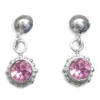 Yahoo! Yahoo!ショッピング(ヤフー ショッピング)ピアス 10月誕生石ピンクトルマリンピアス レディース アクセサリー 一粒ピアス オーダー