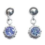 ピアス12月誕生石タンザナイトピアスレディースアクセサリー一粒ピアスオーダー