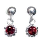 Yahoo! Yahoo!ショッピング(ヤフー ショッピング)ピアス 1月誕生石ガーネットピアス レディース アクセサリー 一粒ピアス オーダー