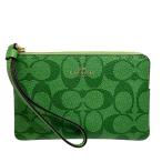 Yahoo! Yahoo!ショッピング(ヤフー ショッピング)国内発送 コーチ ポーチ レディース COACH 小物入れ シグネチャー コーナー ジップ リストレット 91178 IMMA1ネオングリーン 送料無料