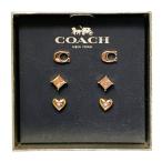 国内発送 コーチ ピアス レディース COACH アクセサリー 小物 シグネチャー アンド パヴェ ハート ピアス セット C7789 RGD ローズゴールド 送料無料