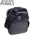 国内発送 コーチ バッグ メンズ COACH ショルダーバッグ シグネチャー ターンロック クロスボディ バッグ CAJ30 QBMI5 チャコール×ブラック