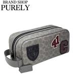 ショッピングoutlet 国内発送 コーチ ポーチ メンズ COACH セカンドバッグ シグネチャー パッチ ラージ トラベルキット CCF36 QBGRM グレーマルチ