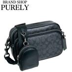 国内発送 コーチ バッグ メンズ COACH ショルダーバッグ シグネチャー フィンレイ クロスボディ バッグ CDB25 QBMI5 チャコール×ブラック