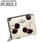 国内発送 コーチ 財布 レディース COACH 折り財布 チェリー プリント スナップ ウォレット CDF19 SVCAH チョークマルチ