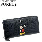 国内発送 コーチ 財布 レディース COACH 長財布 レザー ミッキーマウス アコーディオン ジップ ウォレット CQ783 LHBLC ブラックマルチ