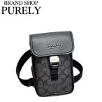 国内発送 コーチ バッグ メンズ COACH ショルダーバッグ シグネチャー レーサー フォン クロスボディ CT885 QBMI5 チャコール×ブラック