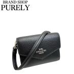 コーチ 財布 レディース COACH ショルダー ポーチ レザー ミニ エンベロープ ウォレット ポーチ CU170 SV/BK ブラック