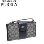 ショッピングコーチ 財布 国内発送 コーチ 財布 レディース COACH 長財布 シグネチャー ジャカード フォン ウォレット CU990 IMX1X ネイビー×ミッドナイトネイビー