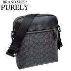国内発送 コーチ バッグ メンズ COACH ショルダーバッグ シグネチャー ヒューストン フライト バッグ CZ398 QBMI5 チャコール×ブラック