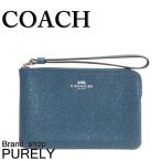 Yahoo! Yahoo!ショッピング(ヤフー ショッピング)国内発送 コーチ COACH ポーチ レディース 小物入れ クロスグレイン レザー コーナー ジップ リストレット F15154 SVCEH ダークティール 送料無料