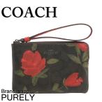 国内発送 コーチ COACH ポーチ レディース アウトレット シグネチャー フラワー F26291 QBLMA ブラウン×レッドマルチ 送料無料 爆買