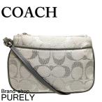Yahoo! Yahoo!ショッピング(ヤフー ショッピング)国内発送 コーチ ポーチ レディース COACH 小物入れ シグネチャー ルレックス スモール リストレット F46030 SGYSV グレー×シルバー 送料無料