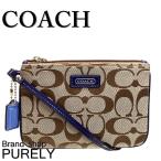 国内発送 コーチ COACH バック セカンドバッグ・ポーチ レディース アウトレット シグネチャーキャンバス×パテント F49471 SVCE9 カーキ×インディゴ 送料無料